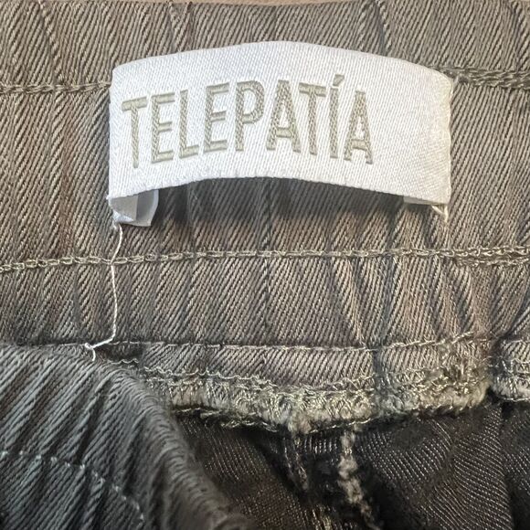 sz 0/24 - Teen Girls Olive Green Cargo Style Cotton Jogger Pants by Telepatia - Picture 8 of 8